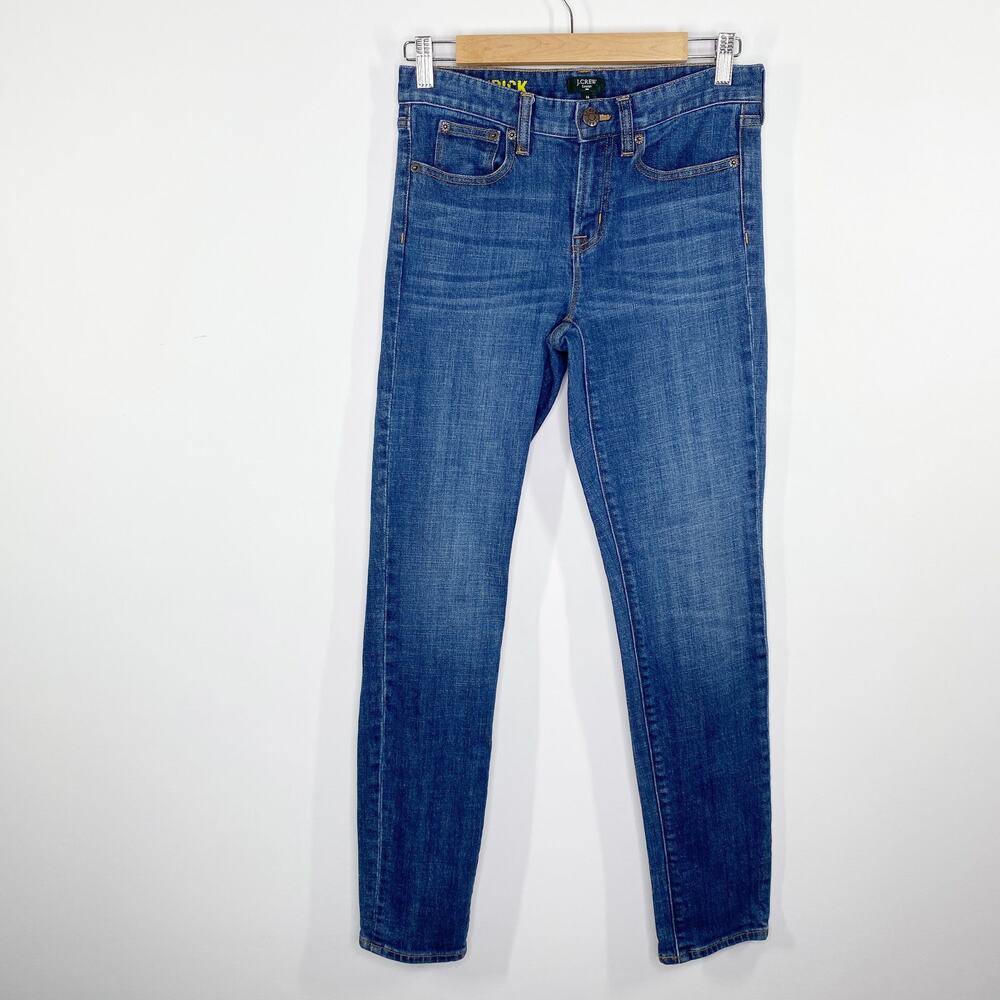 J.Crew Factory Toothpick Medium Wash Blue Denim Stretch Skinny Jeans Womens 26